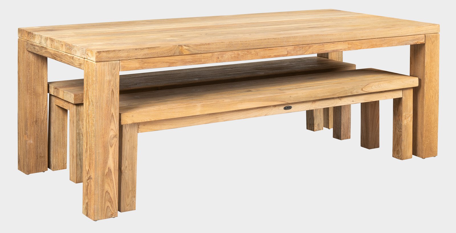 FLOSS+LAVICE SET - sestava z teaku  - kvalitní ratanový, teakový nábytek od RATTAN STUDIO